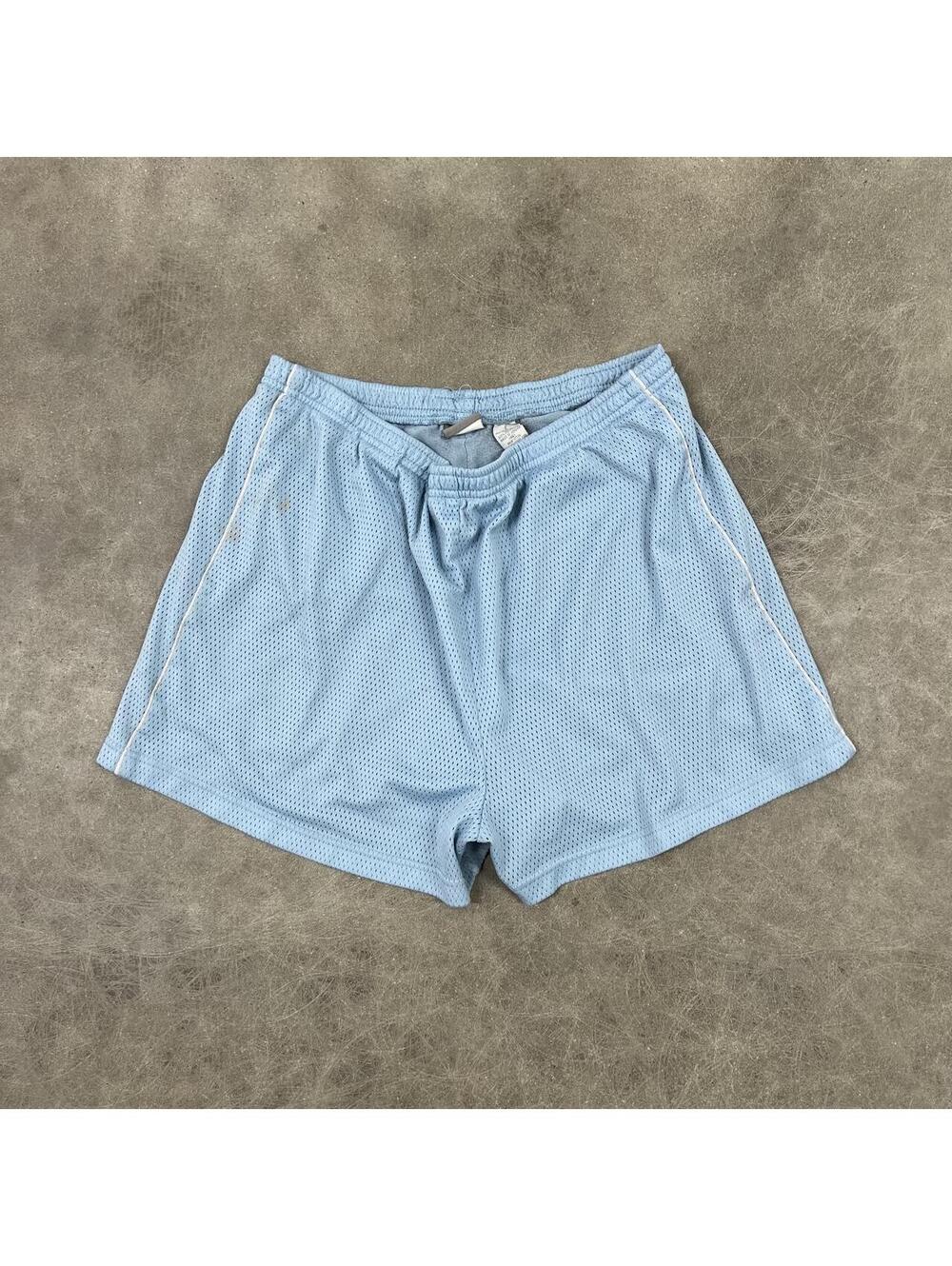 Y2K Mesh Shorts Carolina Blue Elastic